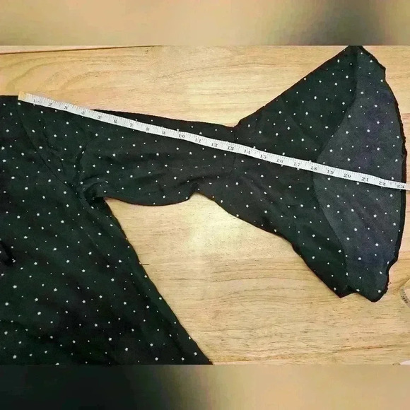 The Edit by Seventeen Junior's Size 7 Black Bell Sleeve with Lace Up Front Dress - Picture 11 of 11